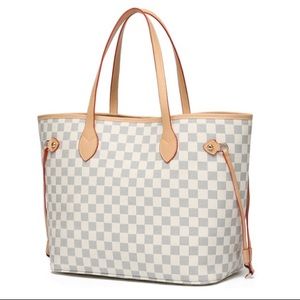 White Checkered Bag
